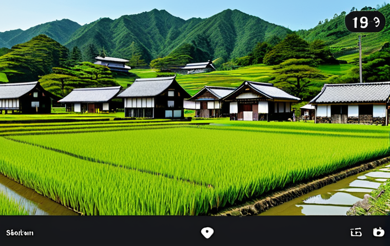 농촌관광지도사 이론과 실무 차이 - Digital Farm Map**

"A modern digital map interface showcasing a rural Japanese village; rice paddie...