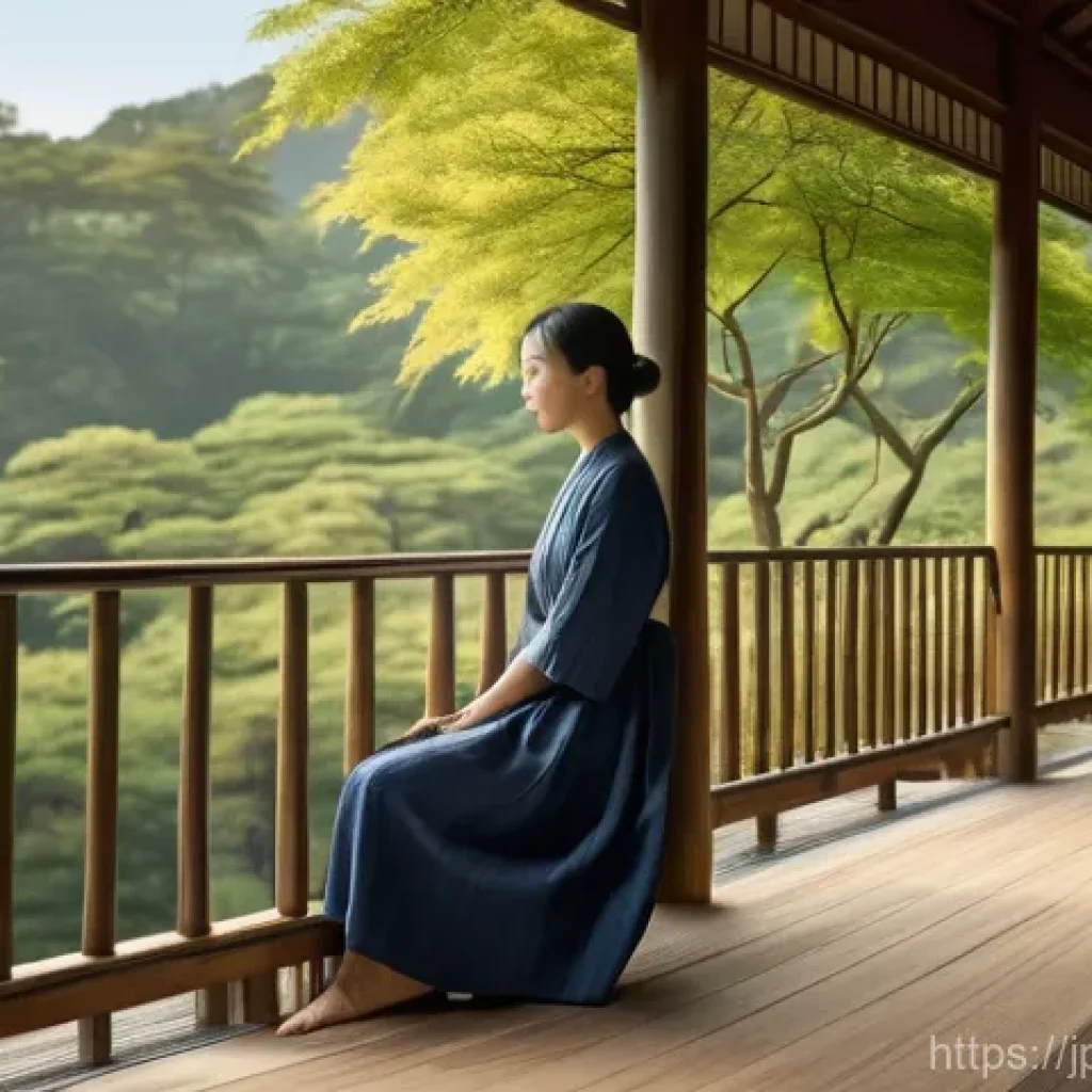 농촌관광지도사와 도시민 유치 프로그램 - **Prompt:** A serene and calm woman, approximately 30 years old, is dressed in a modest, elegant ind...
